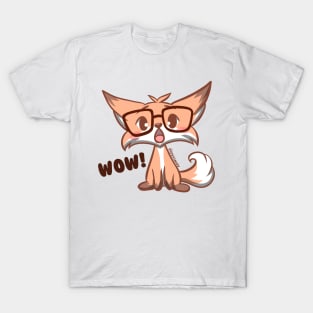 Cute Kawaii Nerd Fox wow T-Shirt